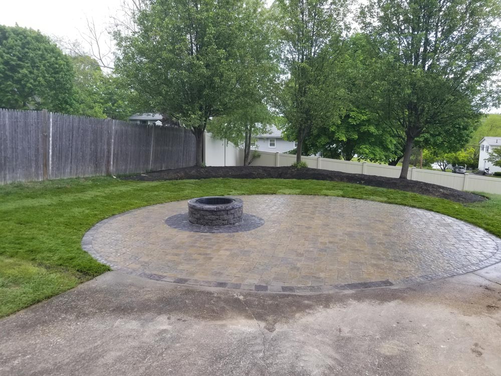 New Paver Patio and Fire Pit Installed at Peabody Residence - Down East ...