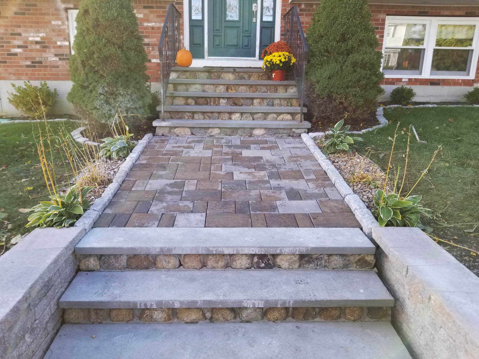 Retaining Wall and Walkway Completed in Saugus, MA - Down East Landscape